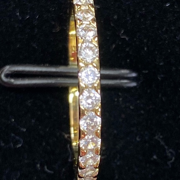 Elegant Gold and Diamond Eternity Band size 6 - Picture 5 of 5